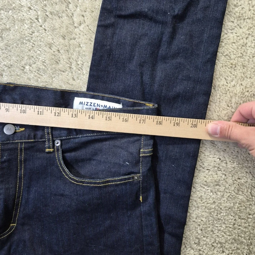 Mizzen Main Skinny Jeans Mens 34/36 Dark Wash Blue Stretch Comfort Skate Punk